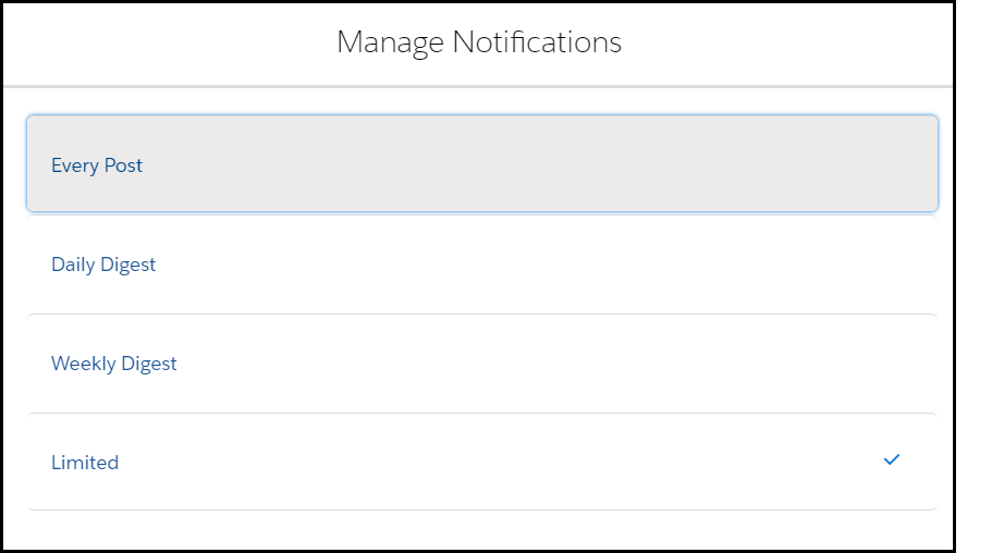 Manage Notifications in Salesforce